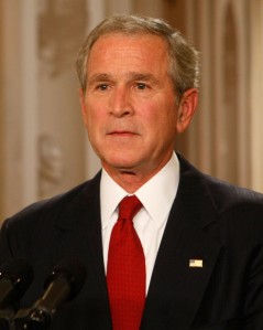 President Bush addresses the nation on the financial crisis. (Getty Images)